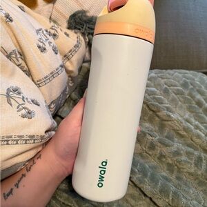 Owala Green and Peach Water Bottle
